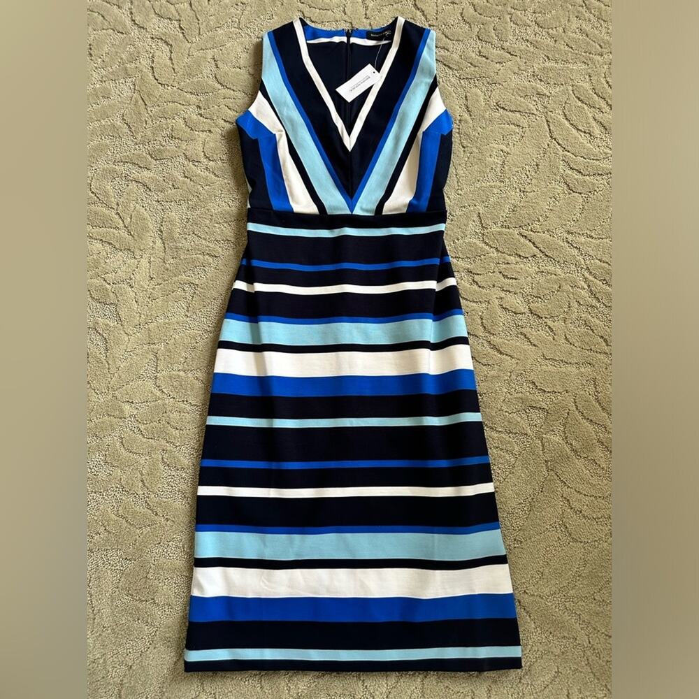new with tag Banana republic blue stripes sleeveless dress size 0